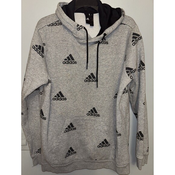 adidas Other - Men  Size Med ADIDAS Badge of Sports Allover Print Pull-Over Hoodie.